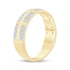 Thumbnail Image 2 of Men's Diamond Trios Wedding Band 1/3 ct tw 10K Yellow Gold