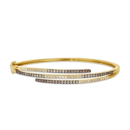 Le Vian Good Karma Chocolate Ombré Diamond Bangle Bracelet 1-1/3 ct tw 14K Honey Gold 7.75&quot;