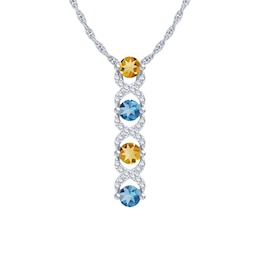 Birthstone Family & Mother's Necklace (2-4 Stones)