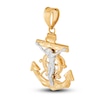 Thumbnail Image 2 of Men's Crucifix & Anchor Pendant 14K Two-Tone Gold