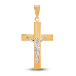 Crucifix Charm 14K Two-Tone Gold