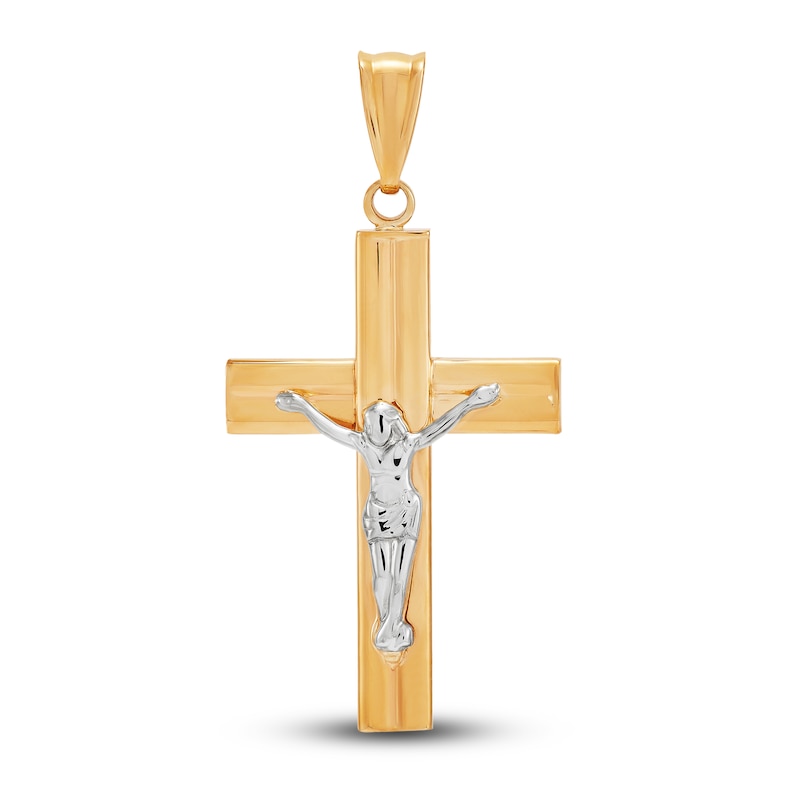 Main Image 1 of Crucifix Charm 14K Two-Tone Gold