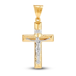 Crucifix Charm 14K Two-Tone Gold