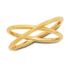 Thumbnail Image 1 of Diamond-cut Crossover Ring 10K Yellow Gold - Size 7