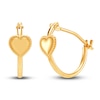 Thumbnail Image 1 of Children's Heart Hoop Earrings 14K Yellow Gold