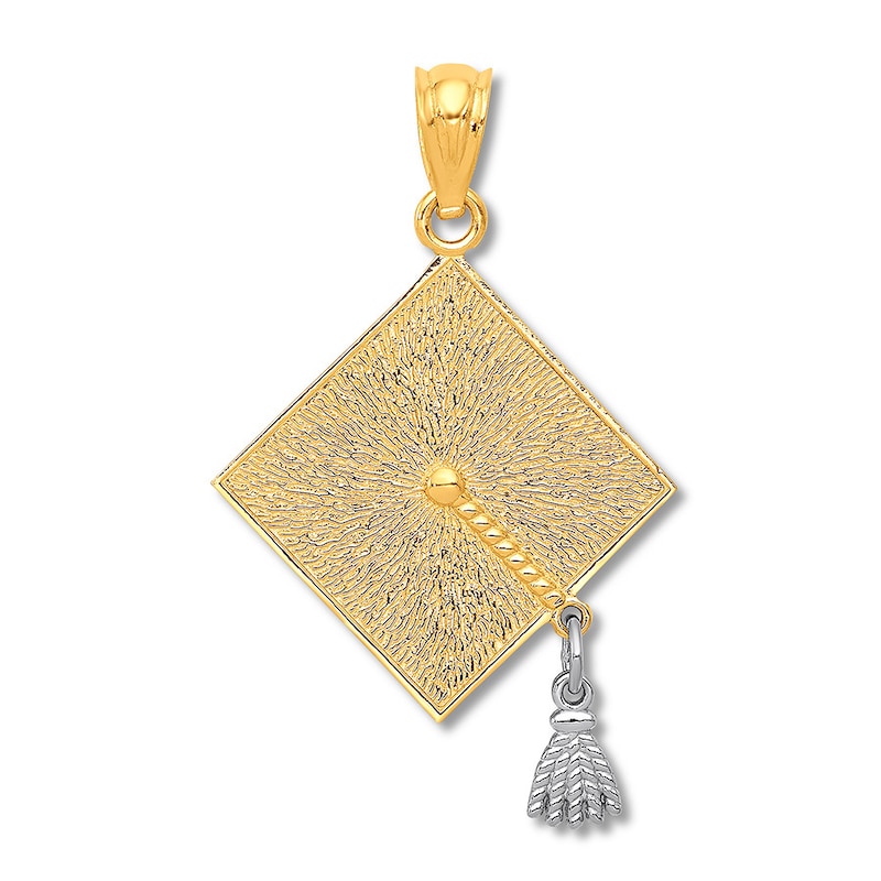 Main Image 1 of Graduation Cap Charm 14K Yellow Gold