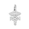 Thumbnail Image 1 of Nurse Charm 14K White Gold