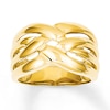 Thumbnail Image 0 of Woven Texture Dome Ring 14K Yellow Gold