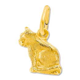 Cat Charm 14K Yellow Gold