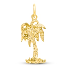 Palm Tree Charm 14K Yellow Gold