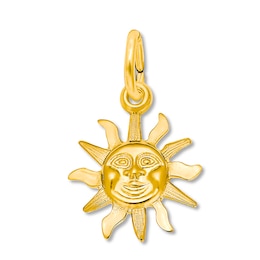 Sun Charm 14K Yellow Gold