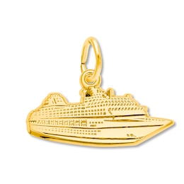 Cruise Ship Charm 14K Yellow Gold