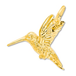 Hummingbird Charm 14K Yellow Gold