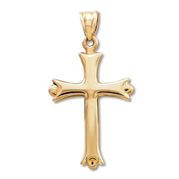 Reversible Cross Charm 14K Two-Tone Gold