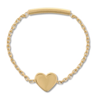 Heart Chain Ring 14K Yellow Gold | Kay