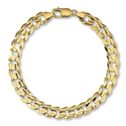 Curb Link Bracelet 10K Yellow Gold 9&quot;