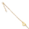 Thumbnail Image 1 of Heart Anklet 14K Yellow Gold 10&quot;