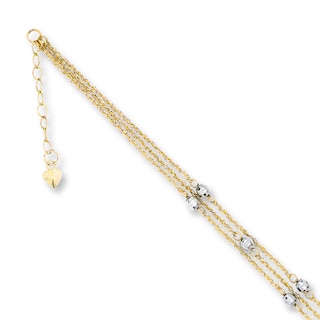 LEE.BA.TROY Studio Anklet Permanent Jewelry Chain 14K Yellow + Rose Gold Fill, and Sterling Silver Tier 1