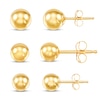 Thumbnail Image 1 of Ball Stud Earrings Set 14K Yellow Gold