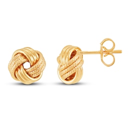 Knot Stud Earrings 14K Yellow Gold