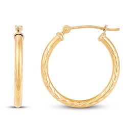 Hoop Earrings 14K Yellow Gold 20mm