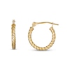 Thumbnail Image 1 of Twist Hoop Earrings 14K Yellow Gold 14mm