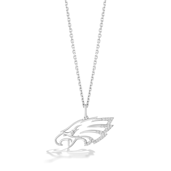 14kt Yellow Gold NFL Philadelphia Eagles Pendant Necklace. 18