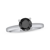 Thumbnail Image 1 of Black Diamond Solitaire Ring 2 ct tw 14K White Gold