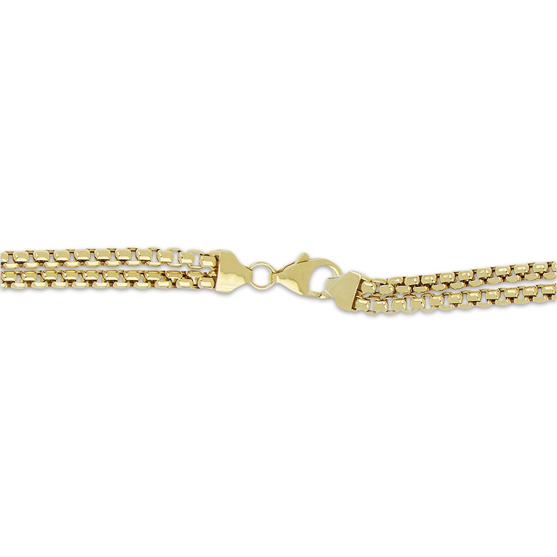 Main Image 3 of Hollow Box Chain Knot Bracelet 14K Yellow Gold 7.5&quot;