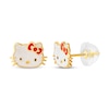 Thumbnail Image 1 of Children's Hello Kitty Enamel Stud Earrings 14K Yellow Gold