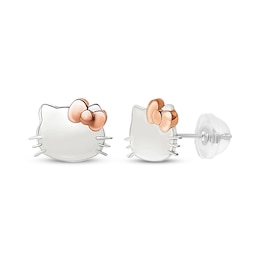 Children's Hello Kitty Stud Earrings 14K Two-Tone Gold