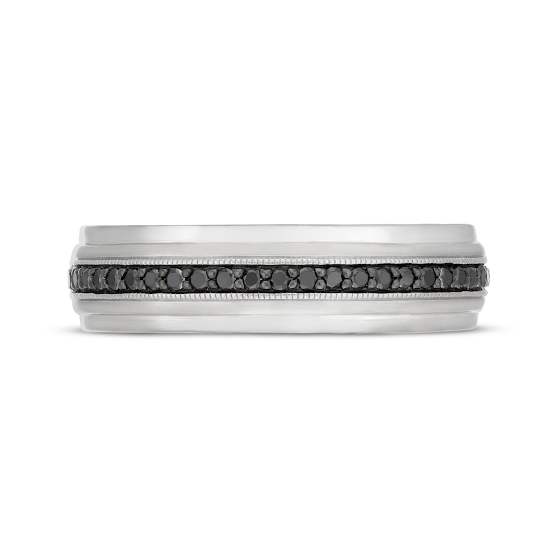 Main Image 3 of Neil Lane Men's Black Diamond Wedding Band 1/4 ct tw 14K White Gold