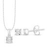 Thumbnail Image 0 of Lab-Grown Diamonds by KAY Round-Cut Solitaire Necklace & Stud Earrings Set 1/3 ct tw Sterling Silver (I/SI2)