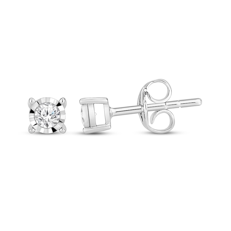 Lab-Grown Diamonds by KAY Round-Cut Solitaire Necklace & Stud Earrings Set 1/3 ct tw Sterling Silver (I/SI2)