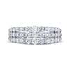 Thumbnail Image 2 of THE LEO Legacy Lab-Created Diamond Three-Row Anniversary Ring 2 ct tw 14K White Gold