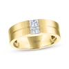 Thumbnail Image 0 of Men's THE LEO Legacy  Lab-Grown diamond Emerald-Cut Wedding Band 1/2 ct tw 14K Yellow Gold