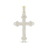 Thumbnail Image 1 of Men's Baguette & Round-Cut Diamond Cross Charm 1-1/2 ct tw 10K Yellow Gold