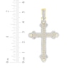 Thumbnail Image 3 of Men's Baguette & Round-Cut Diamond Cross Charm 1-1/2 ct tw 10K Yellow Gold