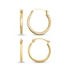 Thumbnail Image 0 of Hollow Hoop Earrings Set 15mm 14K Yellow Gold