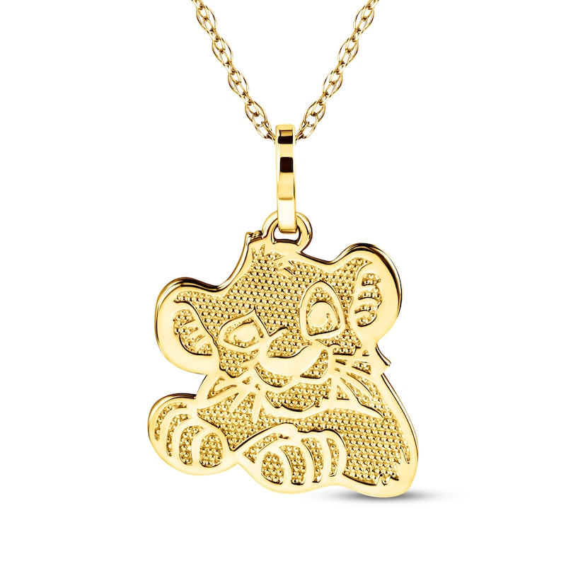 Main Image 1 of Children's The Lion King &quot;Simba&quot; Necklace 14K Yellow Gold 15&quot;