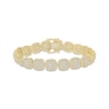 Thumbnail Image 1 of Multi-Diamond Cushion Link Bracelet 5 ct tw 10K Yellow Gold 7&quot;