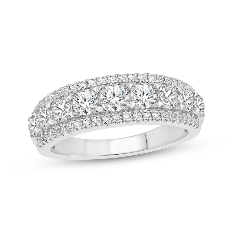 Main Image 1 of Lab-Grown Diamonds by KAY Graduated Anniversary Ring 1-1/4 ct tw 14K White Gold