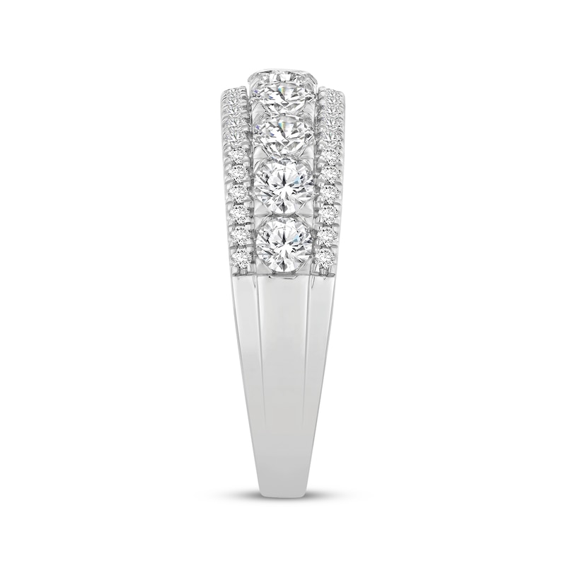 Main Image 2 of Lab-Grown Diamonds by KAY Graduated Anniversary Ring 1-1/4 ct tw 14K White Gold