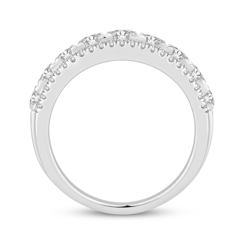 Main Image 3 of Lab-Grown Diamonds by KAY Graduated Anniversary Ring 1-1/4 ct tw 14K White Gold