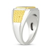 Thumbnail Image 2 of Men's Diamond Octagon Ring 1/2 ct tw Sterling Silver & 10K Yellow Gold Plate