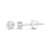 Thumbnail Image 1 of Certified Round-Cut Diamond Solitaire Stud Earrings 1/4 ct tw 14K White Gold (F/I1)