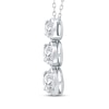 Thumbnail Image 2 of Memories Moments Magic Round-Cut Lab-Grown Diamond Three-Stone Vertical Necklace 2 ct tw 14K White Gold 18&quot;