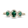 Thumbnail Image 3 of Emerald Ring 1/5 ct tw Diamonds 10K Yellow Gold