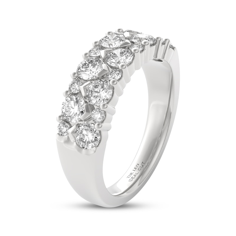 Main Image 2 of THE LEO Ideal Cut Diamond Anniversary Ring 1-1/2 ct tw 14K White Gold