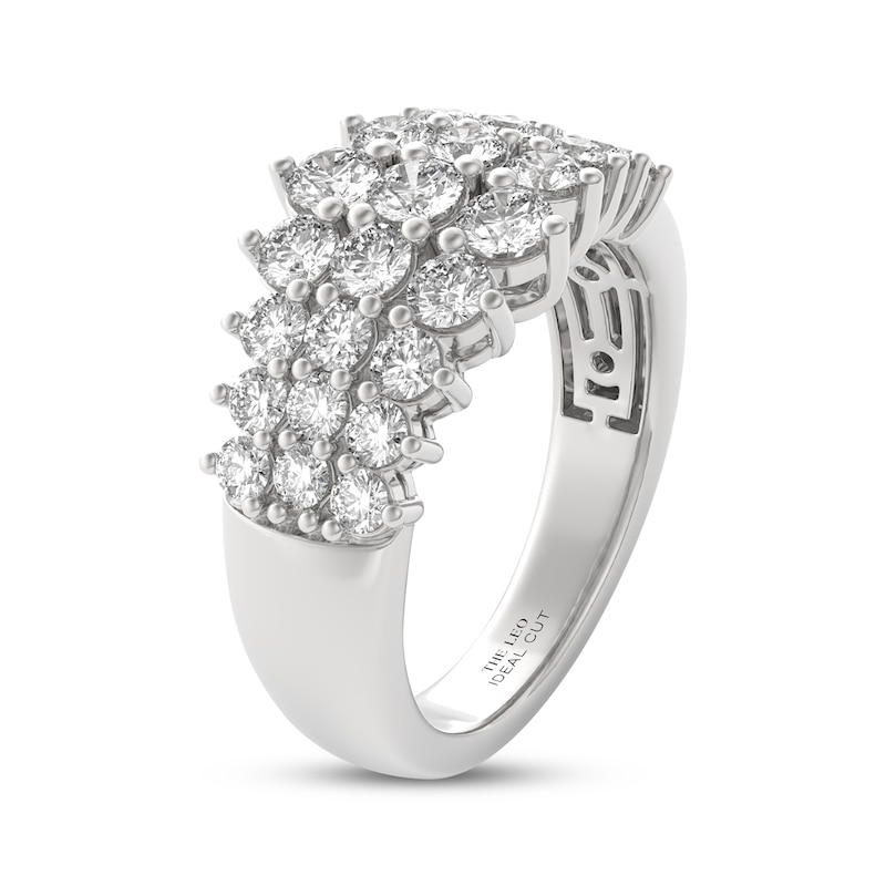 Main Image 2 of THE LEO Ideal Cut Diamond Anniversary Ring 1-3/4 ct tw 14K White Gold